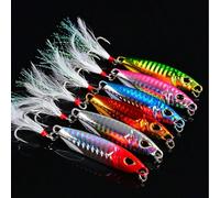 Shein 1 Pieza Señuelo De Pesca De Japón Duo De Jig De Metal Láser De 10g/15g/20g/30g/40g/50g Para Pesca Lenta Con Plomo Y Jig Artificial
