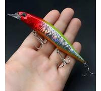 Shein 1 pieza Señuelo de pesca flotante de 13,5 cm/5,31 pulgadas y 18,5 g/0,65 onzas, cebo duro articulado, cebo de buceo, equipo de pesca, señuelo de salto