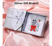 Shein 1 pieza Serie de figuritas de oso de cristal, exquisito adorno de oso de vidrio, linda estatua para decoración del hogar, colección de animales de esc