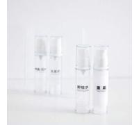 Shein 1 pieza/set de 4 piezas Mini botellas de viaje transparentes de 5ml/10ml con bomba de presión para cosméticos, crema, dispensador de cosméticos, botel