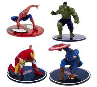 Shein 1 pieza Set de figuras de acción de PVC de Avengers, figuras mini gigantes con base, decoración de adorno para pastel, relleno de bolsa de regalo para