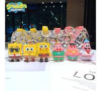 Shein 1 pieza/Set Llavero con tema de Bob Esponja, material duradero, artesanía delicada, adecuado para colección, decoración del hogar, llaves, equipaje, m