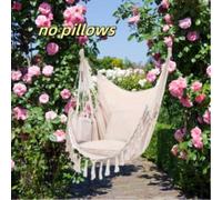 Shein 1 pieza Silla de hamaca individual para exteriores, estilo de unicolor, viene con 2 cuerdas para un fácil transporte y almacenamiento