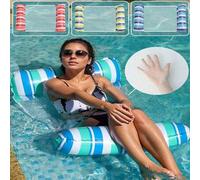 Shein 1 pieza Silla inflable de descanso para el agua, dispositivo flotante de verano para adultos de dos colores para piscina y playa, uso para fiestas, re