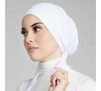 Shein 1 pieza Simple Liso Moda Bufanda Suave de Turbante, Gorro Tipo Sombrero Hijab para Mujer, Adecuado para la Vida Diaria y Actividades al Aire Libre