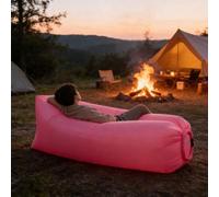 Shein 1 pieza Sofá cama inflable, Almohadón de sofá portátil para camping, Silla de salón para festival de música con bolsa de transporte, Silla de playa re