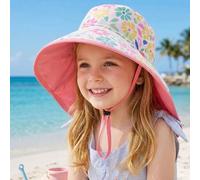 Shein 1 pieza Sombrero de cubo de tiburón azul marino con dibujos animados para niños pequeños y niños, con correa para el cuello, cordón ajustable, gorra p