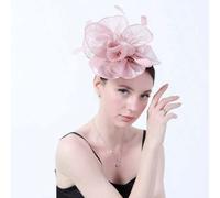 Shein 1 pieza Sombrero de fascinador para mujer - Diadema con clip de plumas, malla y cinta de flores de los años 50 y 60, elegante para té, Kentucky Derby