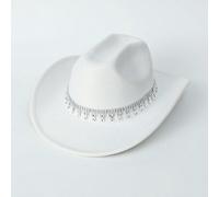 Shein 1 pieza Sombrero de vaquero de unicolor para mujer para viajar, salida casual diaria, fiesta, sombrero de vaquero, sombrero de vaquera para Halloween