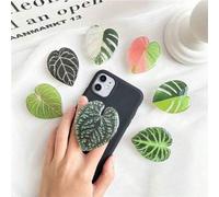 Shein 1 pieza Soporte ajustable para teléfono con forma de hoja, soporte de escritorio estilo dibujos animados creativo, soporte de teléfono plegable minima