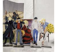 Shein 1 pieza Soporte de acrílico para exhibición del anime "Banana Fish" de 15 cm - Figura exquisita de Ash Lynx y Eiji Okumura, decoración de mesa y hogar
