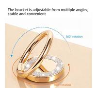 Shein 1 pieza Soporte de anillo de teléfono plegable redondo de aleación de zinc, soporte magnético para teléfono giratorio a 360°, compatible con iPhone y