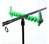 Shein 1 pieza Soporte de cabeza de varilla de alimentación de plástico para montar en barra de zumbido de pesca de carpa, soporte estable para varilla, acce