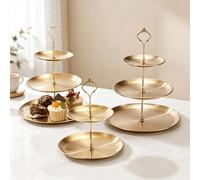 Shein 1 pieza "Soporte de Exhibición Multifuncional" Elegante Soporte para Pasteles de Acero Inoxidable - Metal Pulido, Perfecto para Exhibir Postres y Frut