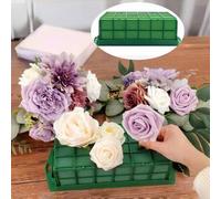 Shein 1 pieza Soporte de jaula de espuma floral de ABS resistente - Estructura rectangular sin inclinación para bloques de espuma Oasis Base para arreglos f