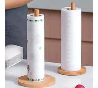 Shein 1 Pieza Soporte de Papel de Cocina, Estantería de Madera Multiusos (Apta para Película Adherente, Paños Desechables, Pañuelos, Banditas para el Cabell