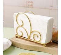 Shein 1 pieza Soporte de servilleta de estilo europeo de alambre de hierro, soporte de papel de cocina, estante de servilleta minimalista