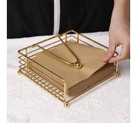 Shein 1 Pieza Soporte De Servilleta Vertical Cuadrado De Hierro, Porta Papel Higiénico, Organizador De Almacenamiento De Tejido