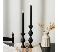 Shein 1 pieza Soporte de vela de madera negra, estilo escandinavo, soporte minimalista de incienso y vela al estilo wabi-sabi, pieza de decoración negra fra