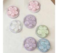 Shein 1 pieza Soporte magnético 3D floral transparente para teléfono, adhesivo, ajustable, con cojín de aire, compatible con anillo de agarre expandible Mag