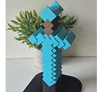 Shein 1 pieza Soporte para auriculares de Minecraft, soporte para auriculares con espada de diamante y pico de diamante del juego, estante para guardar auri