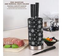 Shein 1 pieza Soporte para cuchillos con forma de copo de nieve de plástico con base de acero inoxidable y TPR