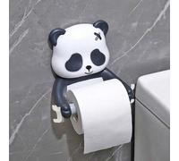 Shein 1 PIEZA Soporte para papel higiénico de panda, soporte de pared para rollo de papel higiénico de panda, organizador de almacenamiento de rollo de pape