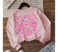 Shein 1 Pieza Sudadera casual con cuello redondo y estampado gráfico para niñas adolescentes, serie de sudaderas con cuello redondo definitivas para todo jo