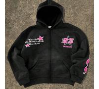 Shein 1 pieza Sudadera con capucha de moda urbana casual para niño preadolescente con estampado de graffiti, adecuada para volver al colegio, fiestas de cum