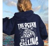 Shein 1 pieza Sudadera con capucha estampada casual, adecuada para niñas preadolescentes y niños, también para estudiantes en otoño/invierno. Diseño de forr