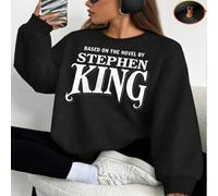 Shein 1 pieza Sudadera con cuello redondo casual con forro polar, inspirada en la novela de Stephen King, para mujer. Un regalo de cumpleaños o navidad perf