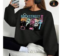 Shein 1 pieza Sudadera de mujer con estampado de la banda Backstreet Boys, perfecta para uso diario, un regalo maravilloso para vacaciones, cumpleaños y uso