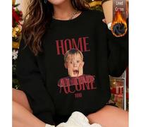 Shein 1 Pieza Sudadera de mujer con estampado del cartel de "Se busca" de los Ladrones Mojados Harry y Marv de Mi Pobre Angelito, cómoda y con estilo