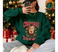 Shein 1 Pieza Sudadera de mujer con estampado del cartel de "Se busca" de los Ladrones Mojados Harry y Marv de "Solo en Casa", cómoda y con estilo