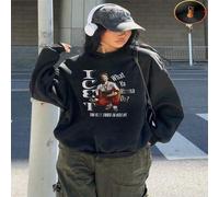 Shein 1 pieza Sudadera informal de felpa con cuello redondo para mujer con estampado "Ice T What Ya Wanna Do The Girl Tried To Kill Me", mejor regalo de cum