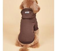 Shein 1 pieza Sudadera para mascotas de color café - Suave y cómoda para otoño, invierno y principios de primavera; Perfecta para uso diario, paseos al aire