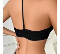 Shein 1 pieza Sujetador deportivo sin aros con espalda de tirantes elástica y transpirable, con almohadillas extraíbles