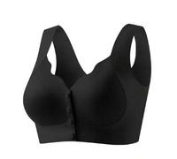 Shein 1 pieza Sujetador sin costuras con efecto push up para mujeres con cierre delantero, sin alambre, suavizante de espalda y anti-caída, lencería para mu