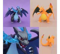 Shein 1 pieza Súper figura de coleccionista del personaje de dibujos animados Charizard X y Charizard, figura de decoración para escritorio, estatua de cole