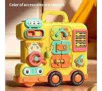 Shein 1 pieza Tablero de Actividades Mini Multifuncional Montessori Juguete Educativo de Aprendizaje Temprano, Juguete Pequeño de Coche para Habilidades Mot