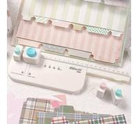 Shein 1 pieza Tablero para hacer divisores, para crear páginas de índice separador, herramienta de corte de esquinas redondeadas para índice alfabético, sin