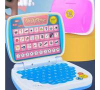 Shein 1 pieza Tableta de aprendizaje para niños, computadora portátil educativa de simulación, juguete interactivo con música y cuentos, regalo de Navidad p