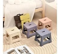 Shein 1 pieza Taburete plegable multifuncional portátil, de plástico ligero y resistente, taburete plegable ajustable antideslizante, adecuado para el hogar
