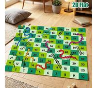 Shein 1 pieza Tapete de juego de mesa de serpientes y escaleras para camping, tapete de juego de picnic divertido, accesorio de juego de estrategia, desafío