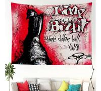 Shein 1 pieza Tapiz de pared de arte estético con la banda de rock Limp Bizkit y su álbum "Three Dollar Bill, Y'All", ideal como decoración para dormitorios