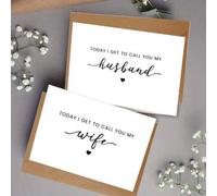 Shein 1 pieza Tarjeta del Día de la Boda para Mi Esposa/Esposo: Hoy Te Conviertes en Mi Esposa/Esposo - Tarjeta Perfecta para Esposa/Esposo, 5*7in - Con Sob