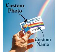Shein 1 pieza Tarjeta personalizada con foto y nombre, Tarjeta de membresía personalizada con foto - Tarjeta del Orgullo Gay, Tarjetas de membresía personal