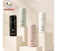 Shein 1 pieza Taza de 350ML Snoopy, Botella de agua compacta y aislada linda, Taza portátil de bolsillo, Taza minimalista de acero inoxidable de alta calida