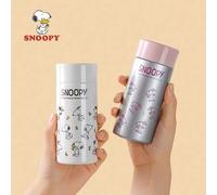 Shein 1 pieza Taza de acero inoxidable con aislamiento al vacío de 200ML con diseño de Snoopy, botella compacta y linda de bolsillo, botella de agua portáti