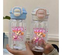 Shein 1 pieza Taza de agua de fiesta Paw Patrol de 500ml/16.91oz con pajita, de gran capacidad, portátil, con asa y a prueba de fugas, con diseños de los pe